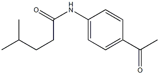 N-(4-acetylphenyl)-4-methylpentanamide 结构式