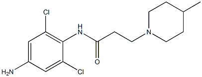 N-(4-amino-2,6-dichlorophenyl)-3-(4-methylpiperidin-1-yl)propanamide 结构式