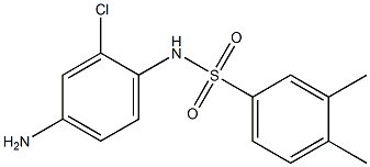 N-(4-amino-2-chlorophenyl)-3,4-dimethylbenzene-1-sulfonamide 结构式
