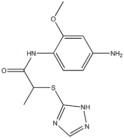 N-(4-amino-2-methoxyphenyl)-2-(1H-1,2,4-triazol-5-ylsulfanyl)propanamide 结构式