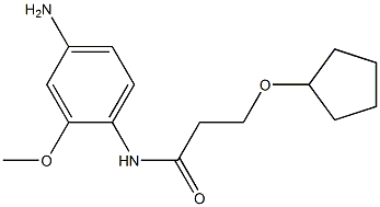 N-(4-amino-2-methoxyphenyl)-3-(cyclopentyloxy)propanamide 结构式