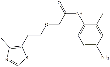 N-(4-amino-2-methylphenyl)-2-[2-(4-methyl-1,3-thiazol-5-yl)ethoxy]acetamide 结构式