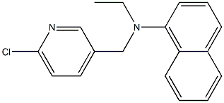 N-[(6-chloropyridin-3-yl)methyl]-N-ethylnaphthalen-1-amine 结构式