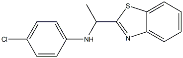 N-[1-(1,3-benzothiazol-2-yl)ethyl]-4-chloroaniline 结构式