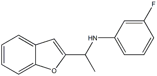N-[1-(1-benzofuran-2-yl)ethyl]-3-fluoroaniline 结构式