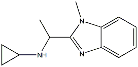N-[1-(1-methyl-1H-benzimidazol-2-yl)ethyl]cyclopropanamine 结构式