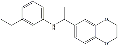 N-[1-(2,3-dihydro-1,4-benzodioxin-6-yl)ethyl]-3-ethylaniline 结构式