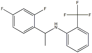 N-[1-(2,4-difluorophenyl)ethyl]-2-(trifluoromethyl)aniline 结构式