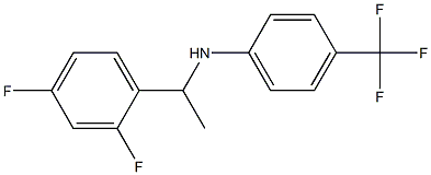 N-[1-(2,4-difluorophenyl)ethyl]-4-(trifluoromethyl)aniline 结构式