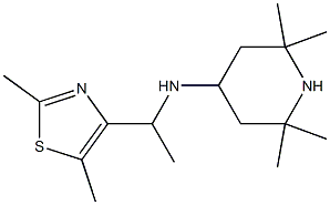 N-[1-(2,5-dimethyl-1,3-thiazol-4-yl)ethyl]-2,2,6,6-tetramethylpiperidin-4-amine 结构式