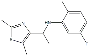 N-[1-(2,5-dimethyl-1,3-thiazol-4-yl)ethyl]-5-fluoro-2-methylaniline 结构式