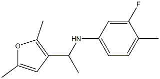 N-[1-(2,5-dimethylfuran-3-yl)ethyl]-3-fluoro-4-methylaniline 结构式