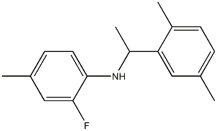 N-[1-(2,5-dimethylphenyl)ethyl]-2-fluoro-4-methylaniline 结构式