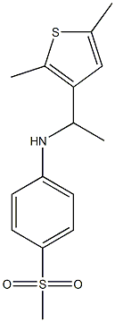 N-[1-(2,5-dimethylthiophen-3-yl)ethyl]-4-methanesulfonylaniline 结构式