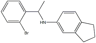 N-[1-(2-bromophenyl)ethyl]-2,3-dihydro-1H-inden-5-amine 结构式