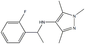 N-[1-(2-fluorophenyl)ethyl]-1,3,5-trimethyl-1H-pyrazol-4-amine 结构式