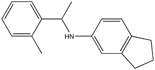 N-[1-(2-methylphenyl)ethyl]-2,3-dihydro-1H-inden-5-amine 结构式