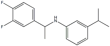 N-[1-(3,4-difluorophenyl)ethyl]-3-(propan-2-yl)aniline 结构式