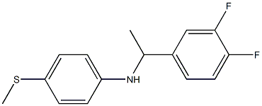 N-[1-(3,4-difluorophenyl)ethyl]-4-(methylsulfanyl)aniline 结构式