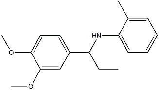 N-[1-(3,4-dimethoxyphenyl)propyl]-2-methylaniline 结构式