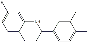 N-[1-(3,4-dimethylphenyl)ethyl]-5-fluoro-2-methylaniline 结构式