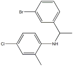 N-[1-(3-bromophenyl)ethyl]-4-chloro-2-methylaniline 结构式