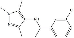 N-[1-(3-chlorophenyl)ethyl]-1,3,5-trimethyl-1H-pyrazol-4-amine 结构式