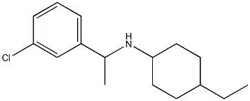 N-[1-(3-chlorophenyl)ethyl]-4-ethylcyclohexan-1-amine 结构式