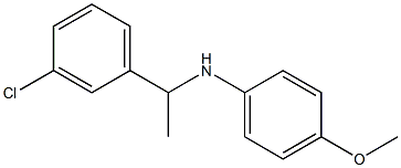 N-[1-(3-chlorophenyl)ethyl]-4-methoxyaniline 结构式
