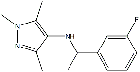 N-[1-(3-fluorophenyl)ethyl]-1,3,5-trimethyl-1H-pyrazol-4-amine 结构式