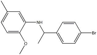 N-[1-(4-bromophenyl)ethyl]-2-methoxy-5-methylaniline 结构式