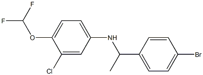 N-[1-(4-bromophenyl)ethyl]-3-chloro-4-(difluoromethoxy)aniline 结构式