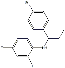 N-[1-(4-bromophenyl)propyl]-2,4-difluoroaniline 结构式
