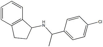 N-[1-(4-chlorophenyl)ethyl]-2,3-dihydro-1H-inden-1-amine 结构式