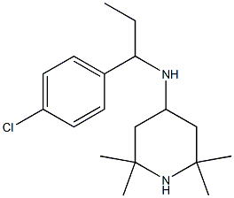 N-[1-(4-chlorophenyl)propyl]-2,2,6,6-tetramethylpiperidin-4-amine 结构式