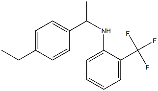 N-[1-(4-ethylphenyl)ethyl]-2-(trifluoromethyl)aniline 结构式