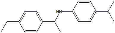 N-[1-(4-ethylphenyl)ethyl]-4-(propan-2-yl)aniline 结构式