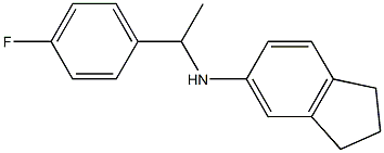 N-[1-(4-fluorophenyl)ethyl]-2,3-dihydro-1H-inden-5-amine 结构式