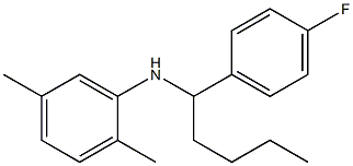 N-[1-(4-fluorophenyl)pentyl]-2,5-dimethylaniline 结构式