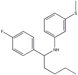 N-[1-(4-fluorophenyl)pentyl]-3-(methylsulfanyl)aniline 结构式