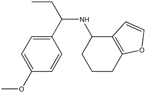 N-[1-(4-methoxyphenyl)propyl]-4,5,6,7-tetrahydro-1-benzofuran-4-amine 结构式