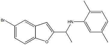 N-[1-(5-bromo-1-benzofuran-2-yl)ethyl]-2,5-dimethylaniline 结构式