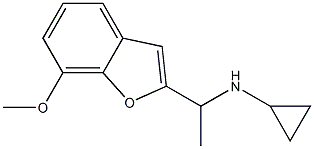 N-[1-(7-methoxy-1-benzofuran-2-yl)ethyl]cyclopropanamine 结构式