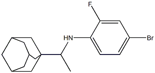 N-[1-(adamantan-1-yl)ethyl]-4-bromo-2-fluoroaniline 结构式