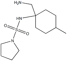 N-[1-(aminomethyl)-4-methylcyclohexyl]pyrrolidine-1-sulfonamide 结构式