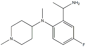 N-[2-(1-aminoethyl)-4-fluorophenyl]-N,1-dimethylpiperidin-4-amine 结构式