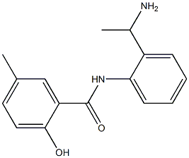 N-[2-(1-aminoethyl)phenyl]-2-hydroxy-5-methylbenzamide 结构式