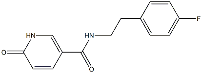 N-[2-(4-fluorophenyl)ethyl]-6-oxo-1,6-dihydropyridine-3-carboxamide 结构式