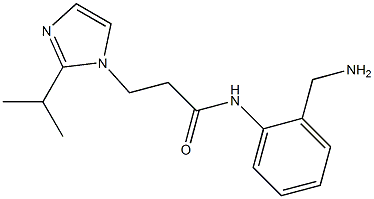 N-[2-(aminomethyl)phenyl]-3-[2-(propan-2-yl)-1H-imidazol-1-yl]propanamide 结构式