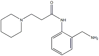 N-[2-(aminomethyl)phenyl]-3-piperidin-1-ylpropanamide 结构式